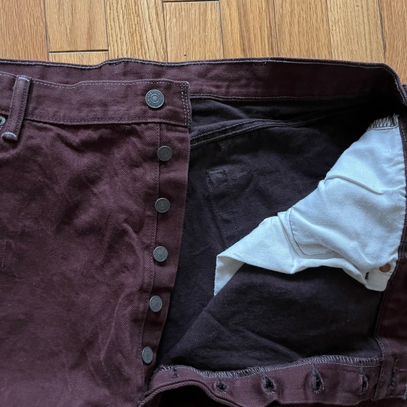 Maroon Levi’s 501 XX Shrink-to-Fit Jeans - Picture 4 of 13